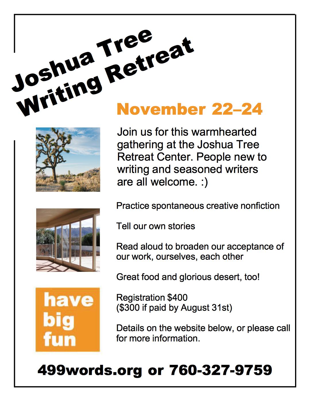Picture of flyer about retreat (all details on page below)